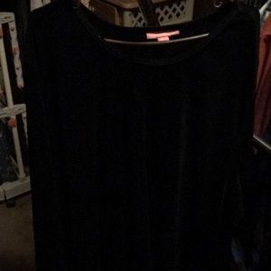 Black velour top